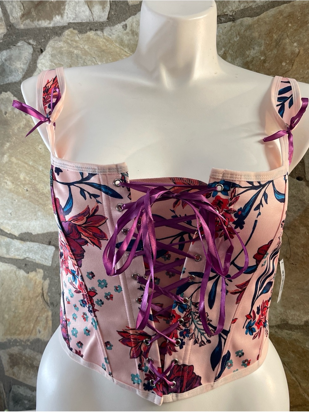 💗 soft girl floral corset top – giving Y2K fairycore energy 💗